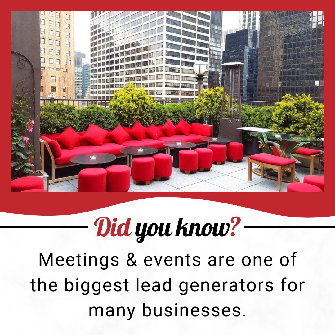 Not only are events great for networking, they are also a great way to generate leads. Whether in person/virtual, be sure to include various types events in your marketing strategy. #eventprofs #marketingstrategy #events #meetings #eventconsultant #ROI #b2bstrategy #eventleads