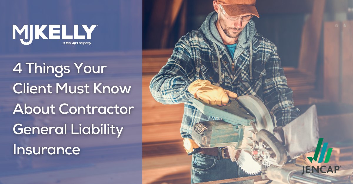 MJKellyco's tweet photo. If a subcontractor hired by your client’s business causes damage, your client’s business can be on the hook for financial compensation to the injured party – this is where CGL insurance comes in.

Read more on our blog: https://t.co/aG0iBi5Sdx #ContractorLiability https://t.co/c7MrSl9soH