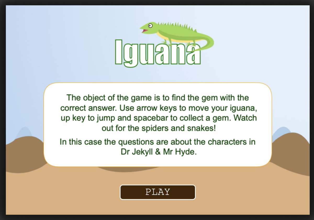 WordsofPlay1's tweet image. For games that test students' knowledge of Dr Jekyll &amp;amp; Mr Hyde...
wordsofplay.com/literature.html
#DrJekyll&amp;amp;MrHyde
#teamenglish 
#GCSELiterature