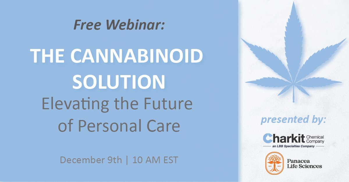 There are only two more days until The Cannabinoid Solution webinar on December 9th at 10 AM EST! Register to attend: bit.ly/2IyvC0c 

#Charkit #anLBBSpecialtiesCompany #CBD #CBDSkinCare #phd #cannabidiol #cannabinoids #topicalCBD
