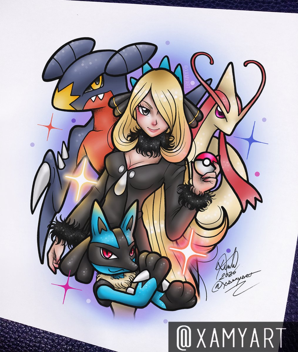 Cynthia✨I'm very proud of how this design turned out, I hope you like it! #Pokemon #PokemonSwordShield #PokemonGOfriends #cynthiapokemon #ポケモン #ポケモンGO #ポケットモンスター