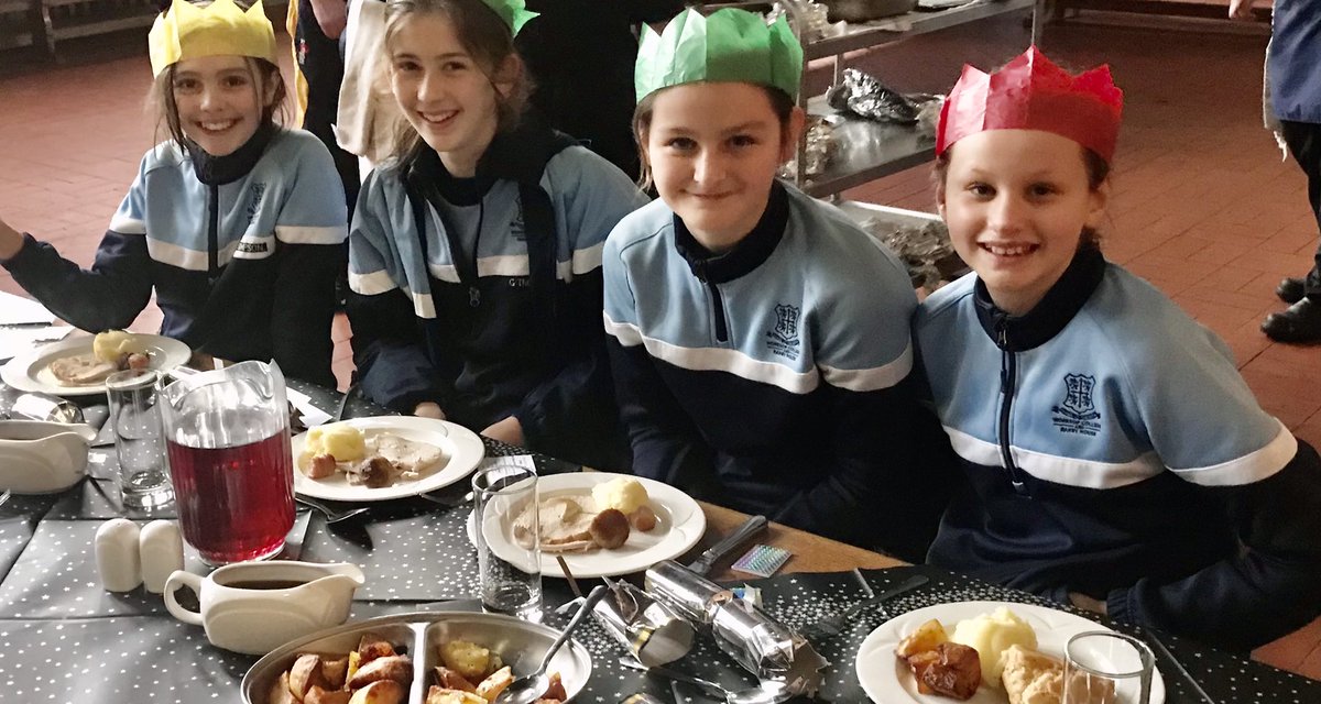 WorksopHead's tweet photo. First of our 
@worksopcollege bubbled Xmas lunches today in our #hogwarts style Great Hall for year 7&amp;8, whilst rest of the school enjoyed homemade soup and bread. Savings made will be donated to @BassetlawFbank 
@oldworksopians @woodardschools
@bsaboarding
@GoodSchoolsUK https://t.co/jV6mduPdao