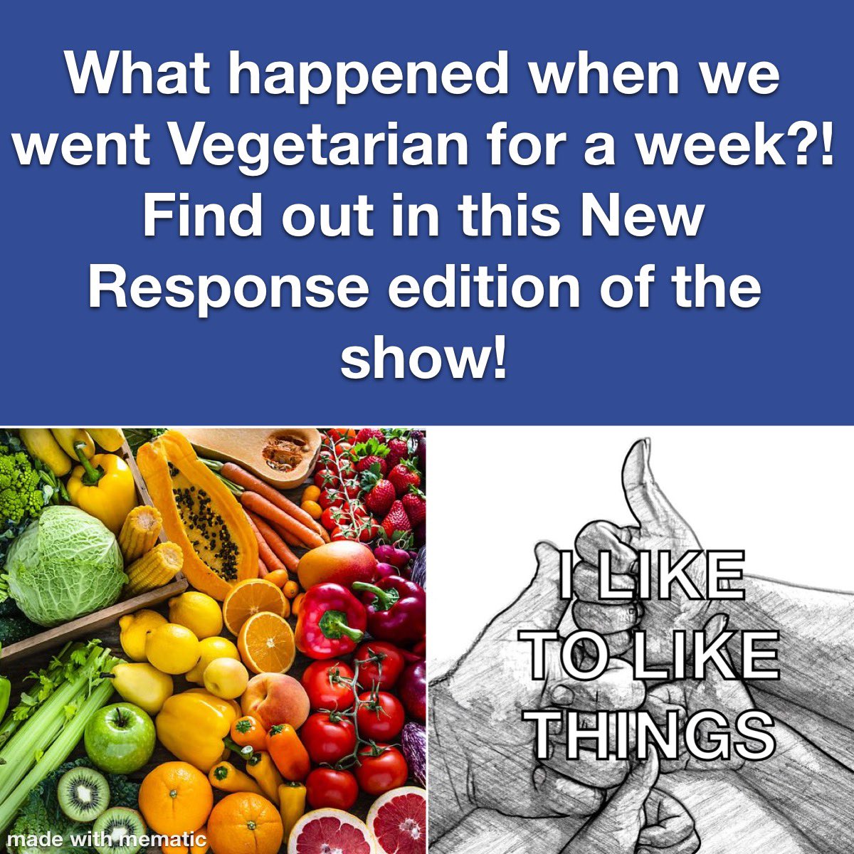 Huge thanks to @Curiosity_Hour for sending us on our #vegetarian journey 
Apple: podcasts.apple.com/us/podcast/i-l…

Spotify: open.spotify.com/episode/7Ctqbb…

Podbean: iliketolikethings.podbean.com
#podcast #podcasting