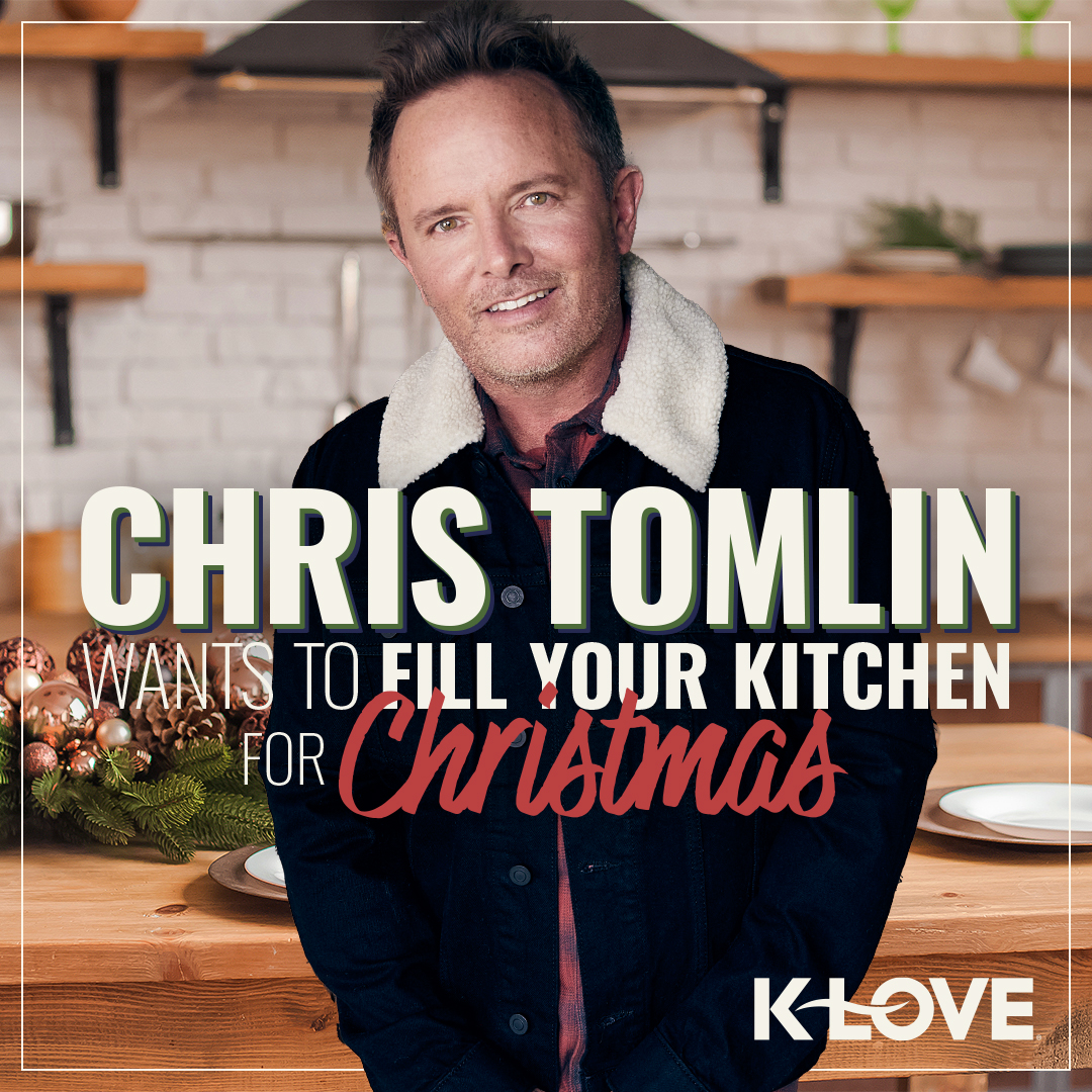 KLOVERadio's tweet photo. .@ChrisTomlin and K-LOVE celebrate Christmas BIG! One of the best ways to celebrate is to give, so we've teamed up to FILL your kitchen with everything you need to make this the best tasting holidays ever. Click the link to be entered to win today! https://t.co/wz6Ha1aUWe https://t.co/nxjLj32iEO