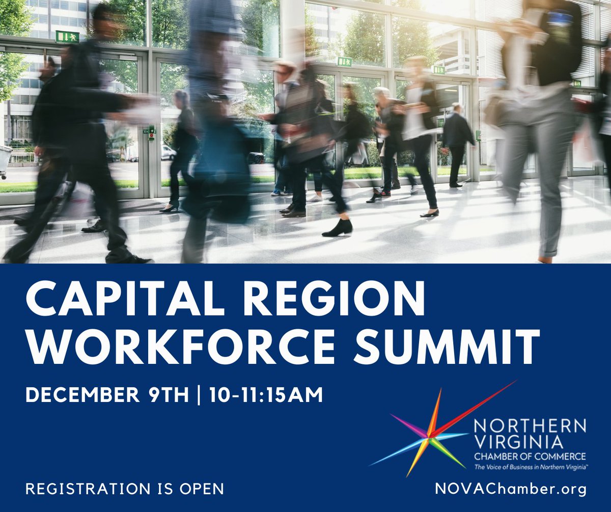 Northern VA Chamber (@novachamber) on Twitter photo Join us for Wednesday's 2020 Capital Region Workforce Summit! Dec 9th, 10-11:15AM, FREE for members. Our panel includes Ethan Gill <a href="/HeliosHR/">Helios HR</a>, Laurie Foglesong <a href="/PeratonCorp/">Peraton</a>, Chris Gros <a href="/NT_Concepts/">NT Concepts</a>, Michael Batt <a href="/FairfaxEDA/">Fairfax County EDA</a> Register here: ow.ly/PFqP50CuSCk #novachamber Join us for Wednesday's 2020 Capital Region Workforce Summit! Dec 9th, 10-11:15AM, FREE for members. Our panel includes Ethan Gill <a href="/HeliosHR/">Helios HR</a>, Laurie Foglesong <a href="/PeratonCorp/">Peraton</a>, Chris Gros <a href="/NT_Concepts/">NT Concepts</a>, Michael Batt <a href="/FairfaxEDA/">Fairfax County EDA</a> Register here: ow.ly/PFqP50CuSCk #novachamber