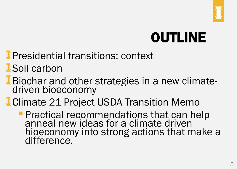What are the opportunities in working with President-Elect Biden?*bioeconomy = agriculture and forestry2/