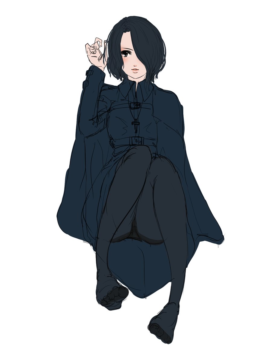 Suzumix Neclove ローブに黒タイツにこの髪型って最強じゃないですか 根暗 ちゃんの片目隠れってどうですか 皆さんは好きですか 根暗美人