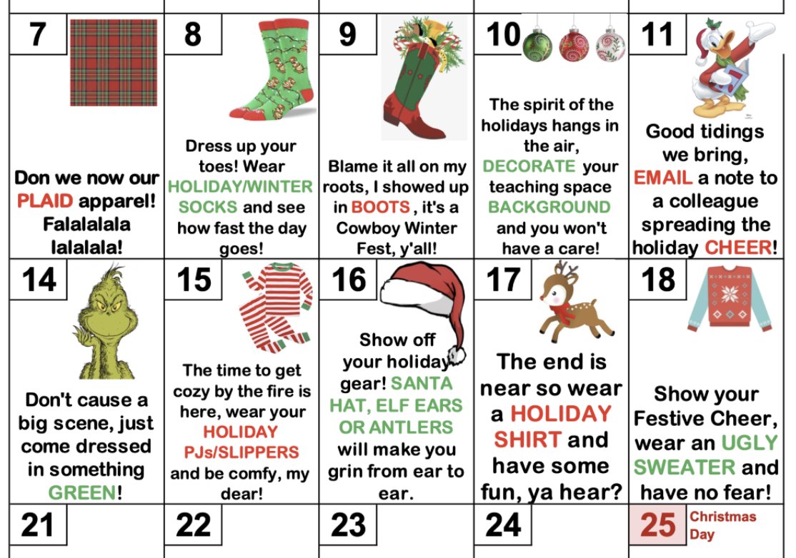 LozanoSEHS's tweet photo. Hey 🦅 Eagles! This is our 2 week Christmas🎄Cheer Dress Day count down to winter❄️break! Please participate &amp; hashtag #SEHStheBEST. https://t.co/VRgIBjUmT5