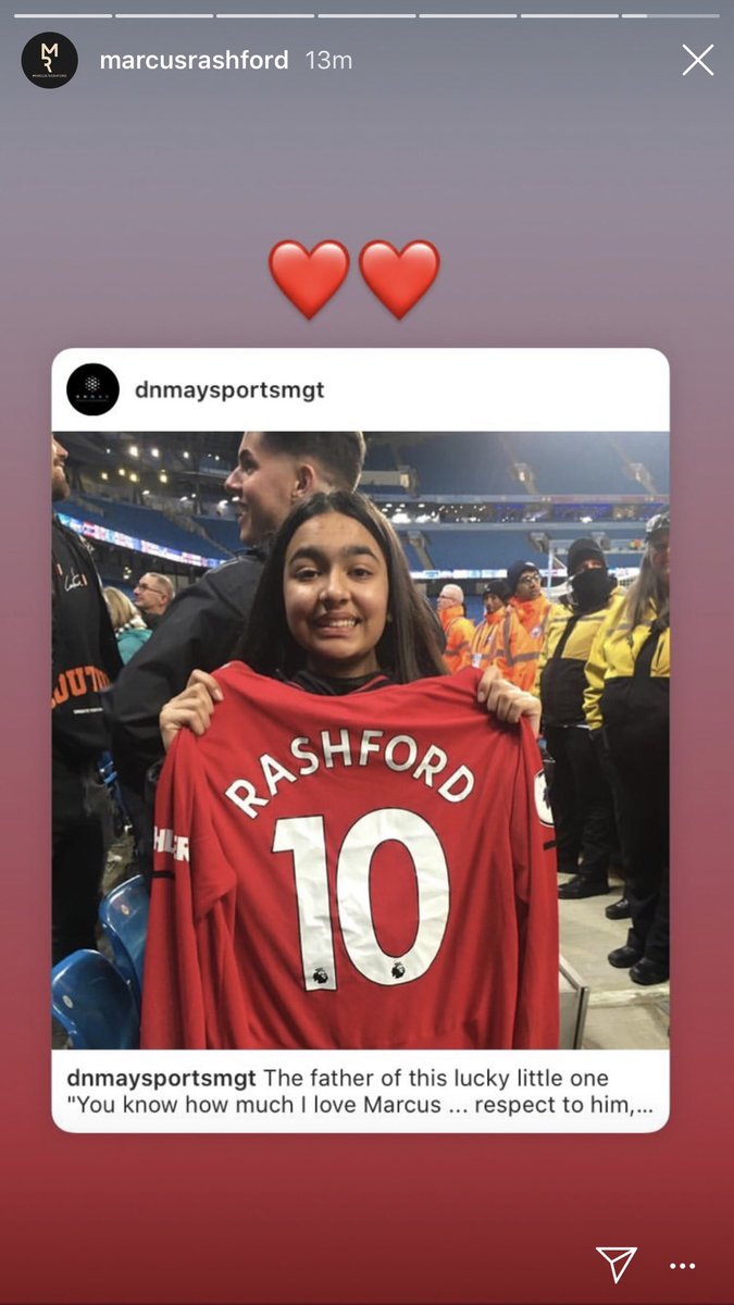 TakeMeBackTo1YearAgoToday
When @MarcusRashford Kindly Gave Me His MatchWornShirt In Which He Scored As @ManUtd beat City In TheDerby,Grateful&BlessedTo Have ThisSpecialShirt From A VerySpecial Human Being,WhoseSelfless Work To HelpEndChildFoodPoverty Is An InspirationToAll ❤️🙏🏽⚽️