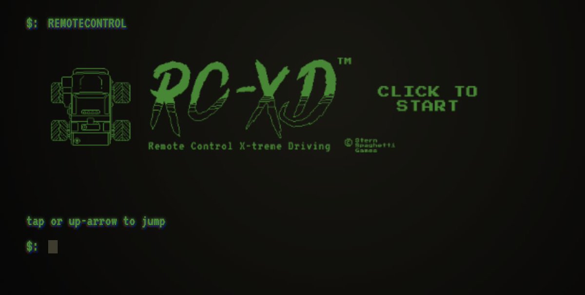 charlieINTEL's tweet image. The next code is REMOTECONTROL. 

This code activates a mini RC-XD game in the site.