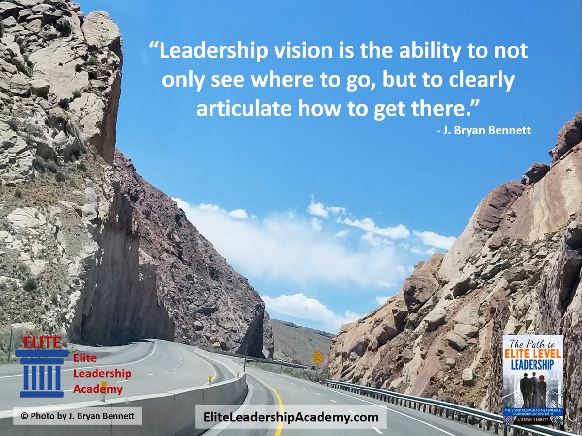 MONDAY #LEADERSHIP #MOTIVATION: 

“Leadership vision is the ability to not only see where to go, but to clearly articulate how to get there.”
- J. Bryan Bennett

#EliteLeadershipAcademy #leadershipvision #inspiration #management #MondayMotivation EliteLeadershipAcademy.com