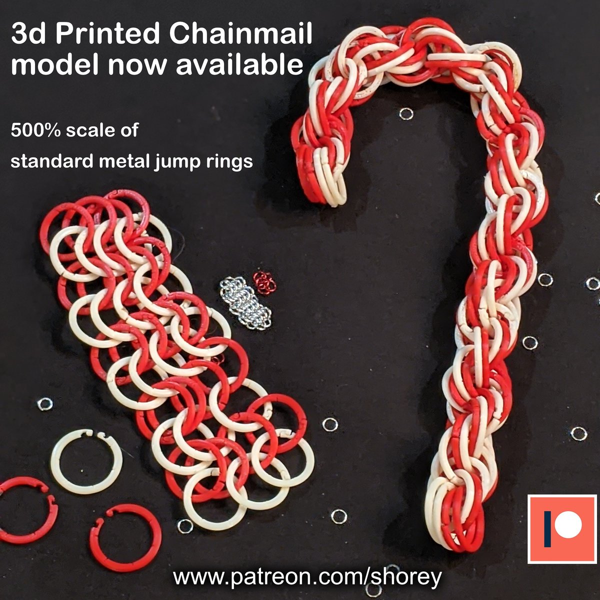 shoreydesigns's tweet photo. https://t.co/Eylh2E2qzX
⛄I wanted to get this out in time for the holidays
 500% scale rings for prototyping #chainmail at human scale without tools!
Or just make fun giant size chainmail.

#diychristmasgifts #diytoys #3dprintedchainmail #3Dprinting
#3dprint #holidaygifts https://t.co/WEQpV8IExk