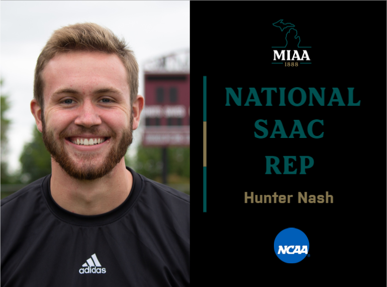 MIAA1888's tweet photo. BREAKING NEWS🚨 Alma College's Hunter Nash was selected to represent the MIAA on the NCAA Division III Student-Athlete Advisory Committee (National SAAC). Congrats Hunter!

READ -- https://t.co/CRGBcUFnPc

@AlmaScots @AlmaScotsMSOC #D3MIAA @d3saac https://t.co/hkSZtjvmzM