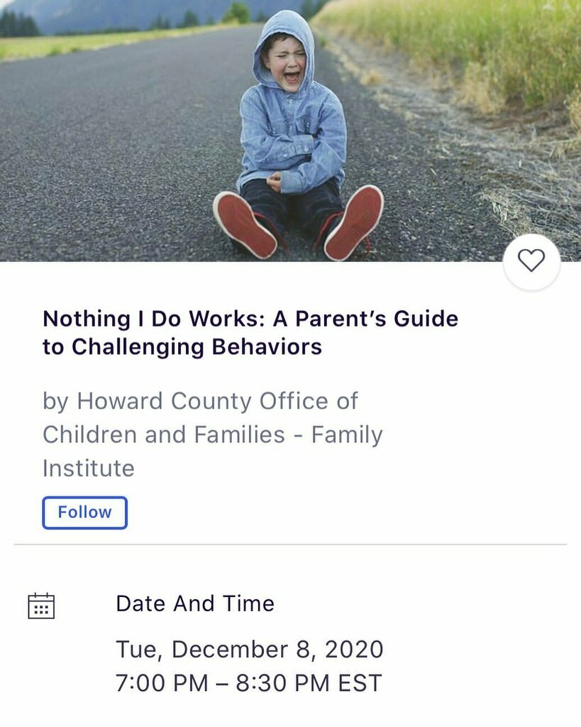 HowardCountyDad's tweet image. Free virtual event for local parents. Hosted by Office of Families and Children. Send a DM for more info #hocomd #hocoevents instagr.am/p/CIgQFMmDDpY/