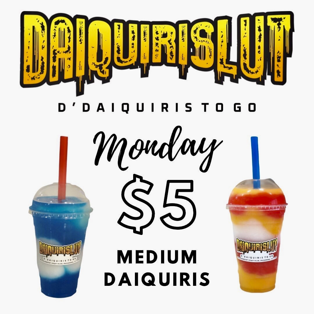 TexasBlends's tweet photo. ๐จ MONDAY SPECIAL !
$5 Medium Daiquiris @Daiquirislut
#Texasblends #DaiquiriSlut #mondayspecial #ItsInTheMix #RealFruit #NotPreMix #sale #candy #weekend #halfgallon #texas #Daiquiris2Go #HoustonDaiquiris #HoustonFrozenDrinks #support #monday
"@TexasBlends, It's In The Mix" https://t.co/fB4IU0mnDf