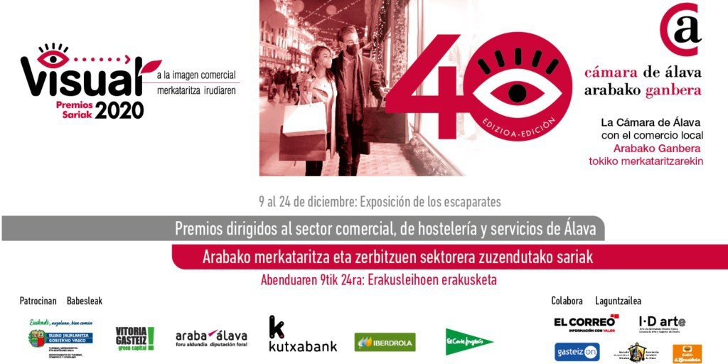 camaradealava's tweet photo. La 40ª edición de los 𝗣𝗥𝗘𝗠𝗜𝗢𝗦 𝗩𝗜𝗦𝗨𝗔𝗟 𝗦𝗔𝗥𝗜𝗔𝗞 llega con novedades:
✔️ Premio especial "Vitoria Wine"
✔️ Mención especial al establecimiento que mejor integre el Belén
Conoce todos los premios 👉 https://t.co/PckAdWdXsK
#PremiosVisual2020 #Álava #VitoriaGasteiz https://t.co/3fbKZr3CVw