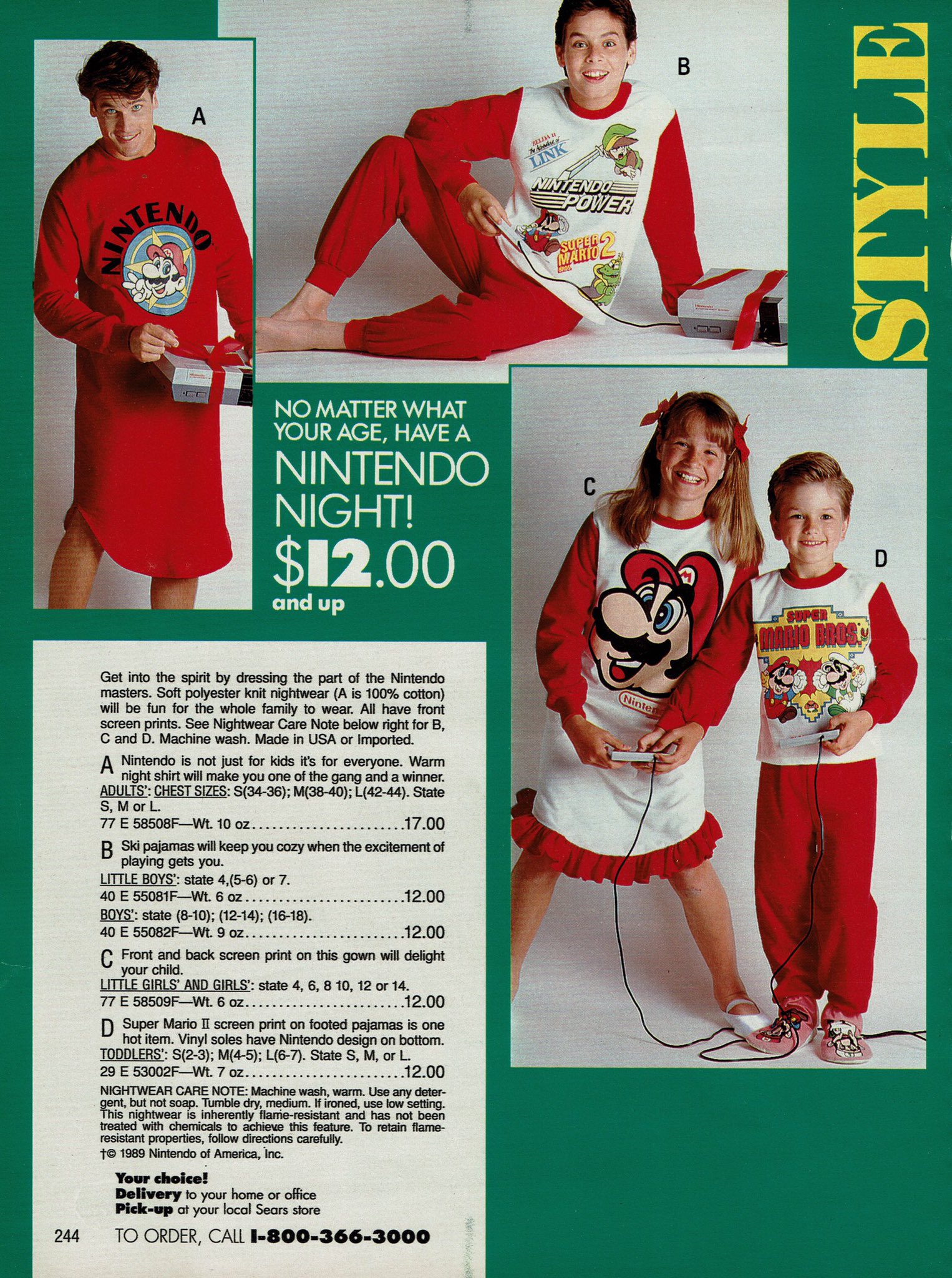 Twitter 上的videogameart Tidbits Various Nintendo Clothing From The 19 Sears Wish Book T Co Srcg4pyh7r Twitter