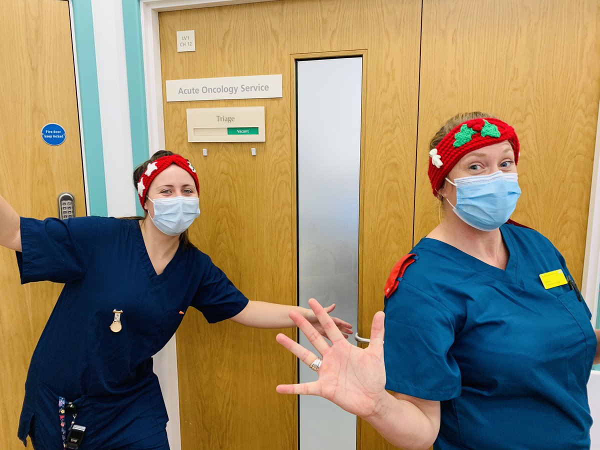 NaiClatsNurse's tweet photo. A lovely patient has made the most amazing headbands for our staff @ndht ๐๐
๐ #kindness #christmas #nhs #thankyou #teamseamoor #cancerservices #sogifted #knittingqueen #thoughtful https://t.co/egzgSvDkgt