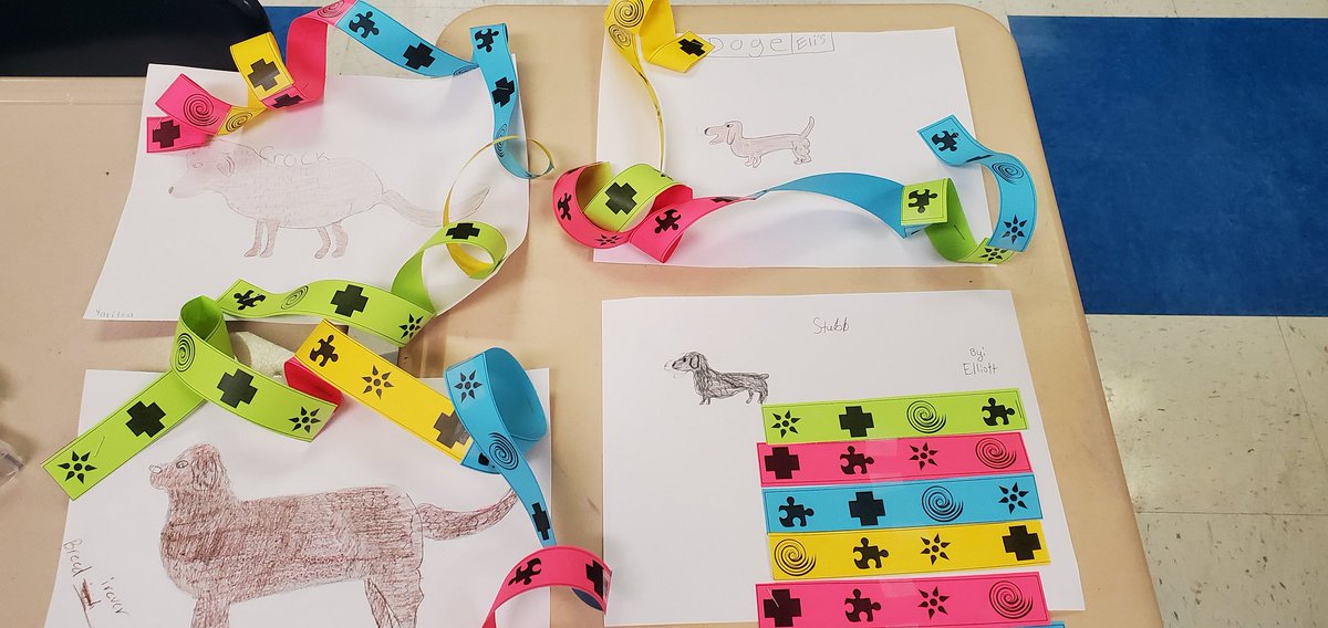 KefLauren's tweet photo. 5th Grade Doggy DNA creations! Every dog is different...celebrate thier uniqueness. #SELandScience
#BradleyCreek #DNAeducation @davEDglenn @christychowe @JakkiJethro https://t.co/pBOgSjzdMo