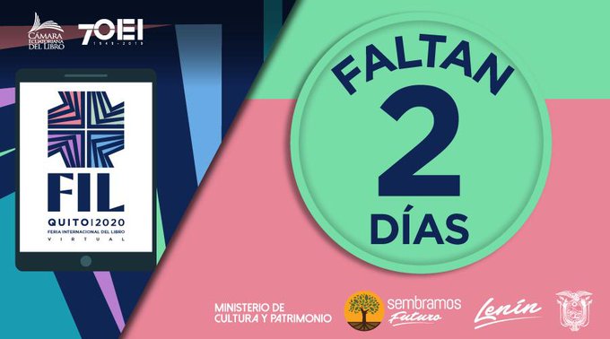 LecturaEC's tweet photo. ¡Faltan 2 días para la #FILQuito2020! , disfrútala desde cualquier parte del mundo.

Regístrate  http://filquito2020.comFILQuito https://t.co/1QSPXPZ5Oq