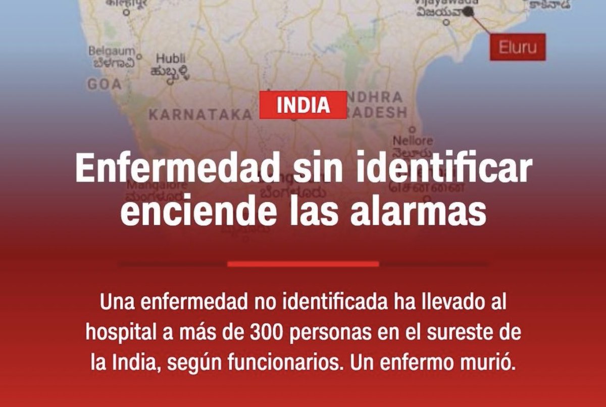 EarthquakeChil1's tweet photo. URGENTE 🚨 Autoridades Reportan una rara enfermedad no identificada en la India que consiste en pérdida del conocimiento, convulsiones y náuseas. https://t.co/H8jsX9wWJ0