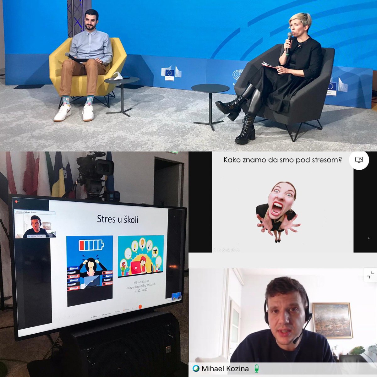 EP_Zagreb's tweet photo. 🤳🏻Online radionica: Stres u školi iz perspektive učenika i nastavnika.
Danas smo se bavili tehnikama za nošenje sa stresnim izazovima, a sudionici su bili već poznati članovi programa Škola ambasador Europskog parlamenta!
@UNICEFHrvatska
#eplos #eplolife https://t.co/tPyHqeGfDd