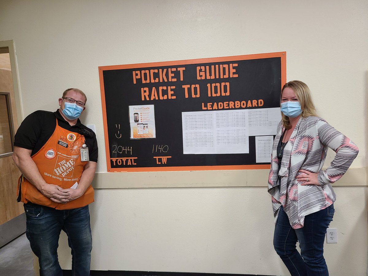 hopson_will's tweet photo. Thank you ASDS Janae @HDteam1802 for helping to drive the PocketGuide challenge by empowering our associates to gain knowledge in the aisles. 904 badges gained last week. RACE TO π―% #crushingcomps2020 #drivingLTSA @DianaQuanstrom @HDdistrict143 https://t.co/ISq7aMd6Vv