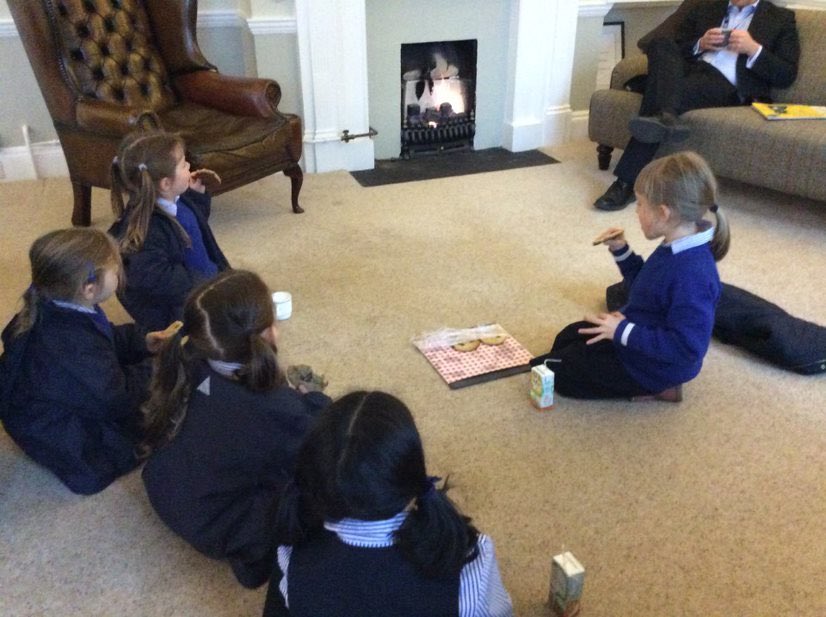 Reception girls really enjoyed listening to Mr Boyd's story today. They loved sitting by the fire in his office! #storytime