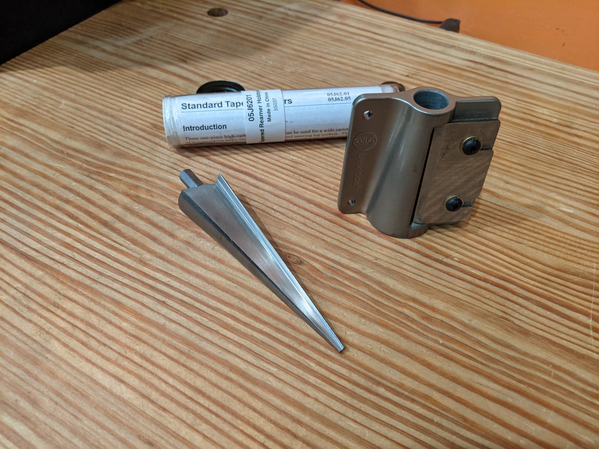 Tapered tenon cutter and reamer for building staked furniture. I've only made a few pieces this way so far, but plan to make quite a few more in the near future.