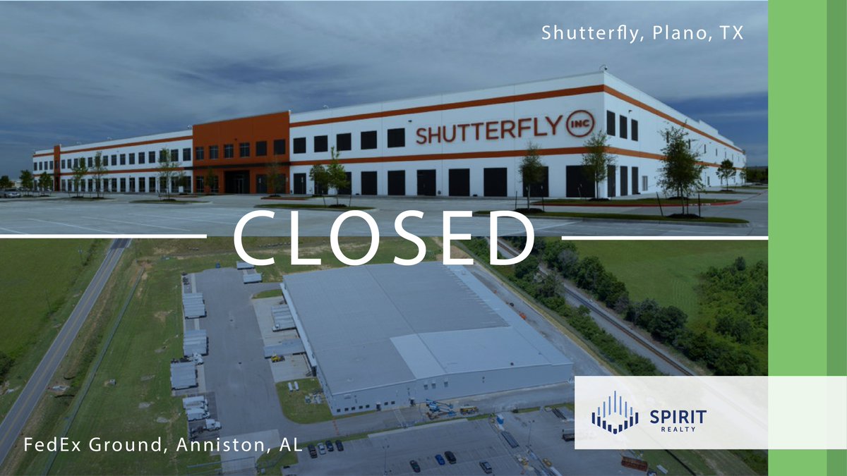 SpiritRealty's tweet photo. Spirit Realty continues to focus on opportunities in the industrial sector. Contact Steve Wolff, Spirit’s VP of Acquisitions, to learn more about our current industrial acquisition requirements. https://t.co/u1DbOSxT3u