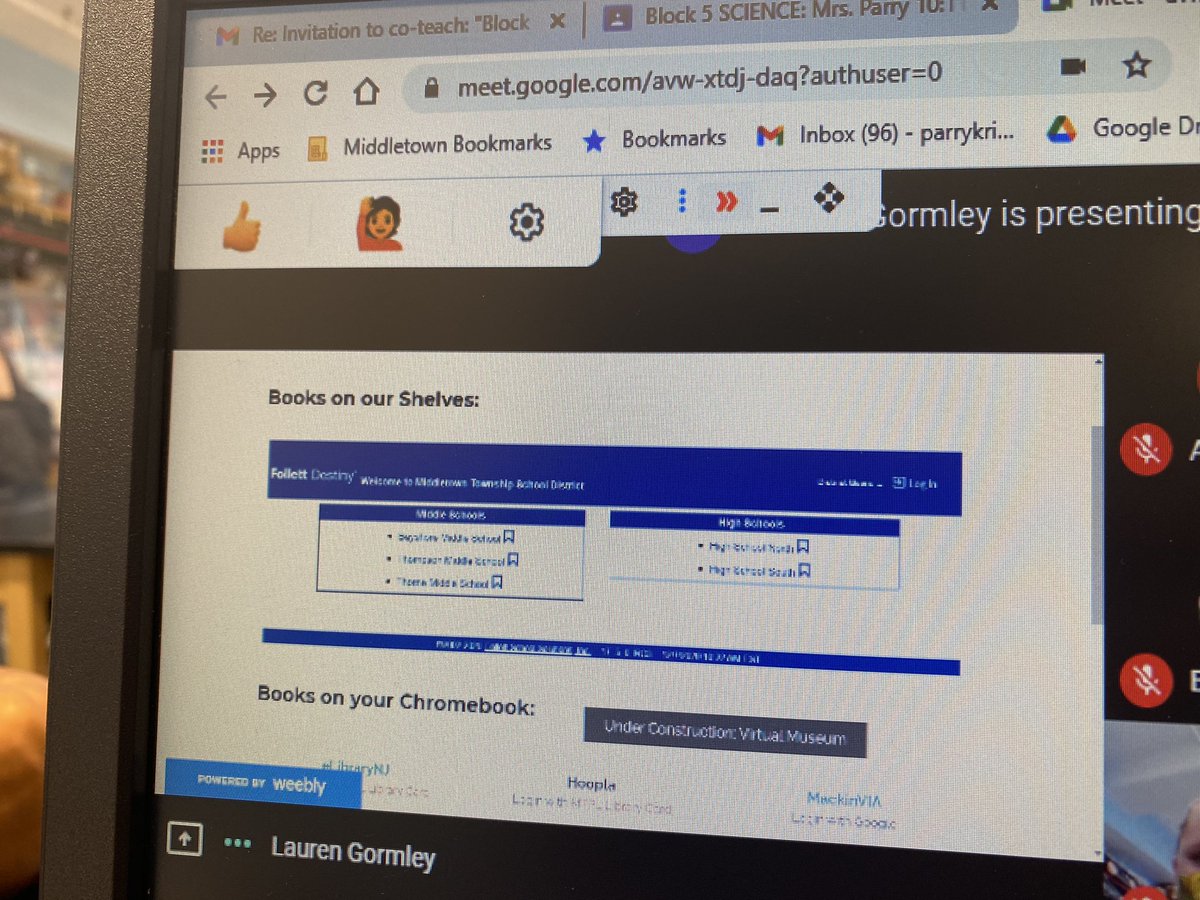 ParryKristen's tweet photo. Taking a tour of our e-library and virtual resources today to search science topics of interest. @eLibraryNJ @LibraryThorne @thorne_ms https://t.co/FzhYvxP5z1