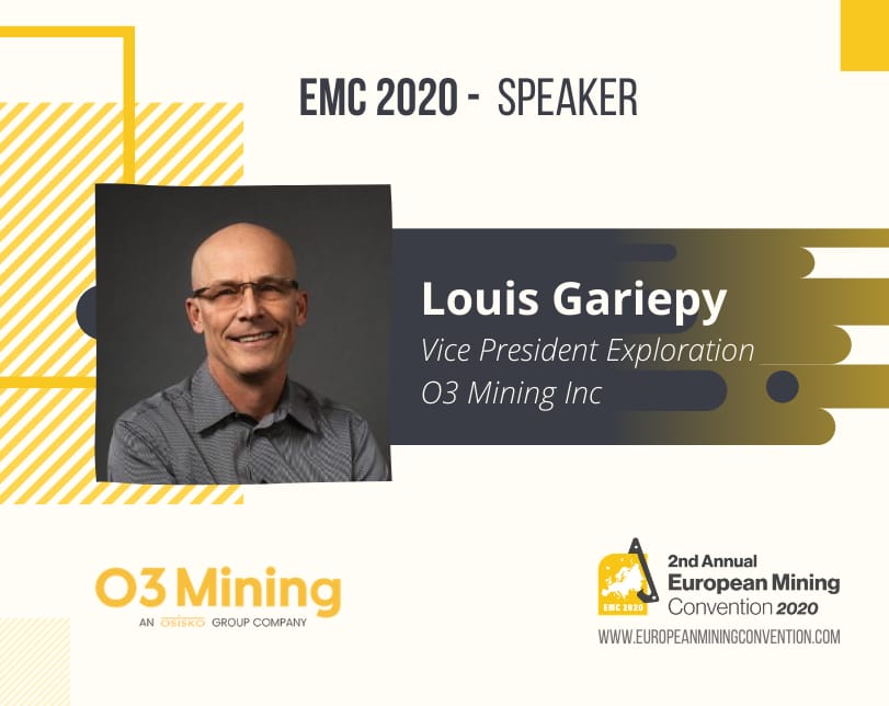 O3Mining's tweet image. Join O3 Mining Vice President Exploration Louis Gariepy, for his presentation, “An Application of #ArtificialIntelligence in Exploration” at #EMC2020 December 8-9

To register, visit: europeanminingconvention.com 

$OIII #AI #mining #virtualevents #conference @europeanmining