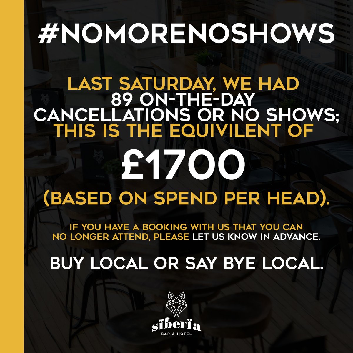 #NoMoreNoShows