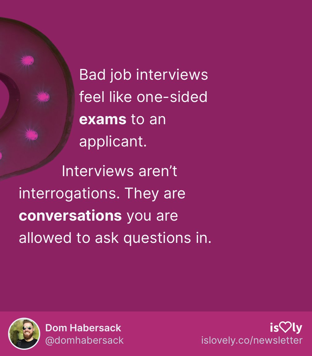 I have been on both sides of job interviews for developer positions more times than I can remember. Most of them close with a “so, do you have any questions for us?”Here’s how you can get the most value out of that opportunity.  #100DaysOfCode  #CodeNewbie