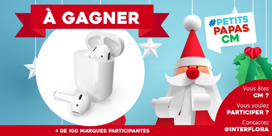 RakutenFrance's tweet photo. Nous ajoutons une paire de AirPods 2 à la Hotte Petits Papas CM 🎁🎅

🔄 RT pour avoir une chance de gagner notre lot 😋

Tweetez "#PetitsPapasCM si je gagne la hotte je ______" pour tenter de gagner les +100 lots de la hotte 🎅

Découvrez la hotte 👉 https://t.co/mJChZonkMY https://t.co/Hpjp1hH70W