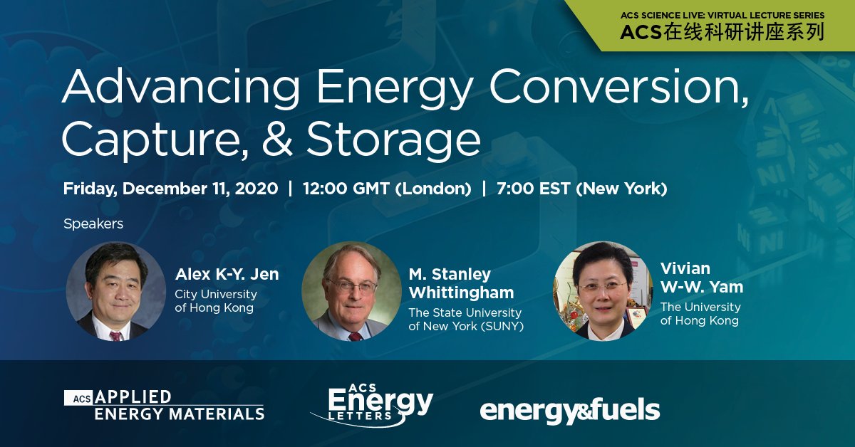 ACSEnergyLett's tweet photo. Join us, @ACS_AMI, and Energy & Fuels for a free webinar on the latest in #energyconversion, #energycapture, and #energystorage. Register now https://t.co/VDk9I1TeBl https://t.co/sydnTnCr0f
