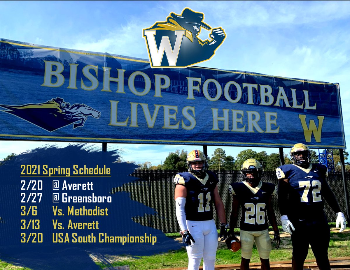 NCWesleyanFB's tweet photo. Our spring schedule is set!!

#BattleReady #AllAboutTheW https://t.co/Tmfmui4WDs
