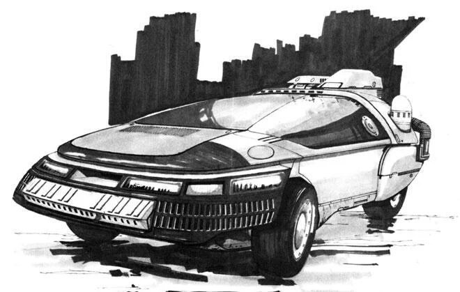 Syd Mead was the concept artist on Blade Runner and created detailed sketches of how he wanted every element of the world to look. Métal Hurlant artist Mœbius was asked to join the pre-production design work, but turned it down to work on the animated film Les Maîtres du Temps.