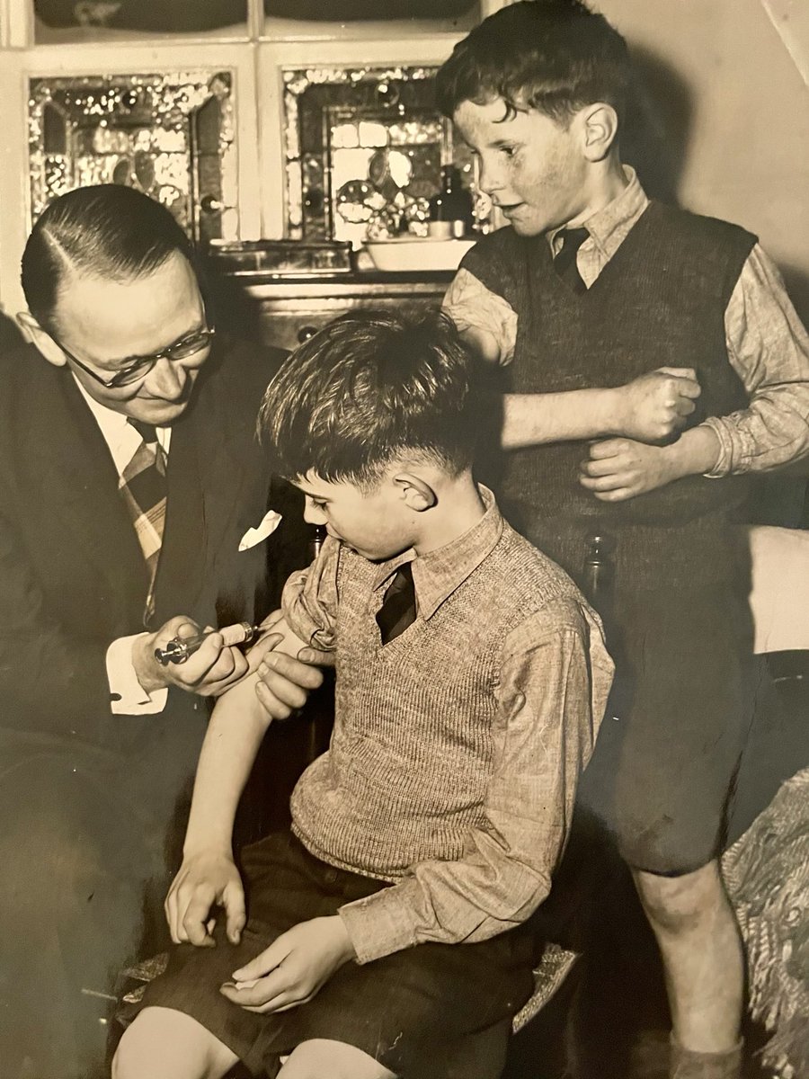 #vaccination This brave little boy receiving one of the first polio vaccines is me! Photo taken for the Birmingham Post to encourage people to attend for the vaccine.