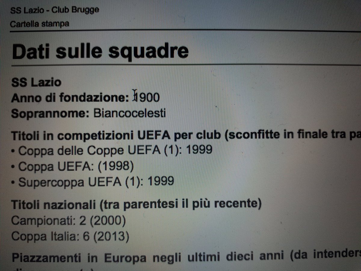 simonepieretti1's tweet photo. @ChampionsLeague Direi che la Lazio ha vinto 7 Coppe Italia. L'ultima nel 2019 contro l'Atalanta. https://t.co/TLyo1RR41A