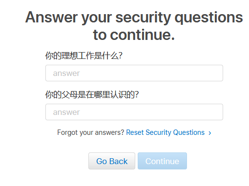 phpPoet's tweet image. Anyone know how I can get my AppleID back after it was hacked? I was able to use the password reset tool, but then it wants my &quot;security questions&quot; but a hacker changed those too! (they&apos;re in chinese now). @AppleSupport