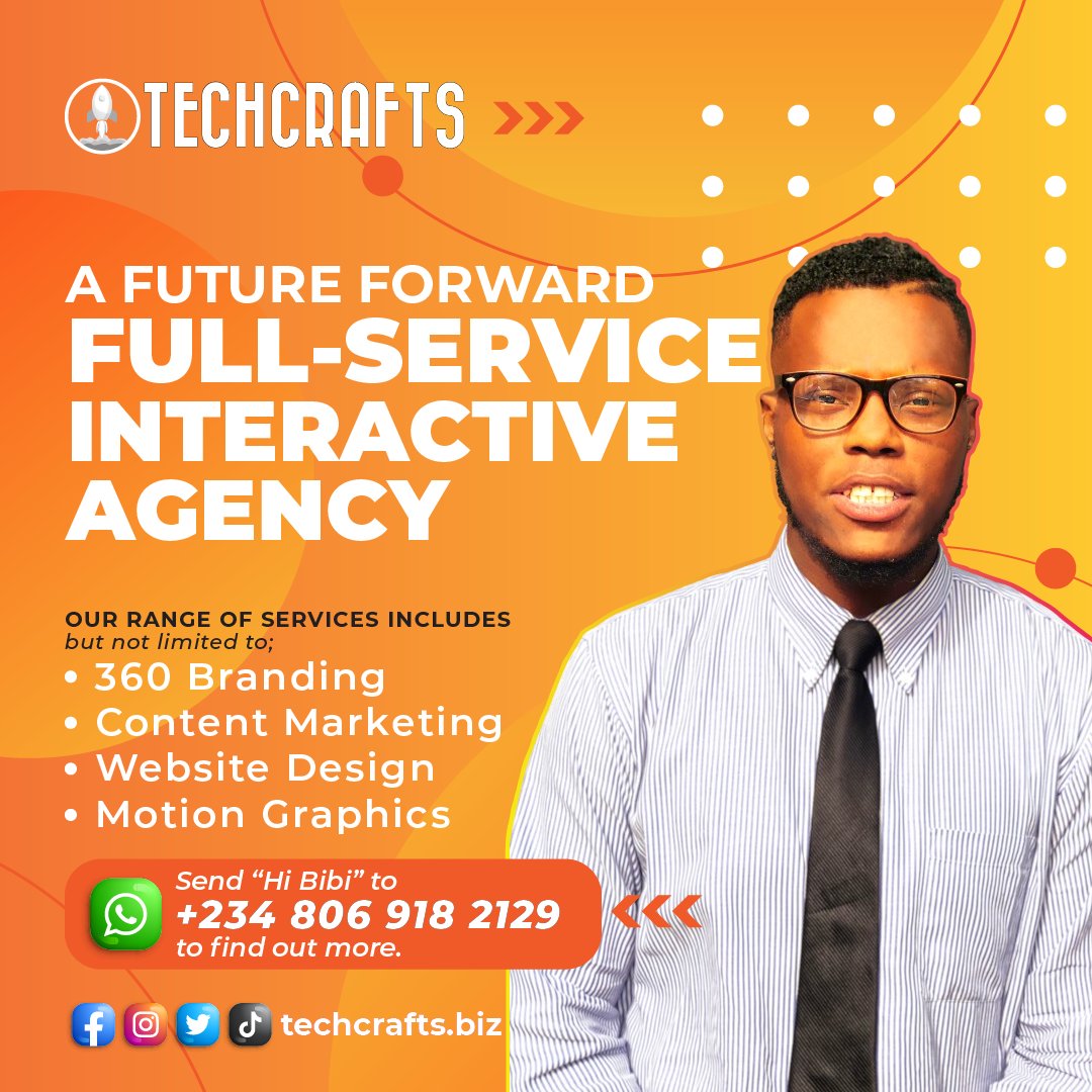 techcrafts_biz's tweet photo. TECHCRAFTS is involved in 360 Branding, Professional Website &amp; Application Development, Public Relations, Digital Marketing and Artificial Intelligence A.I Technologies.

Welcome to Techcrafts, Welcome to the Future. https://t.co/ljtenpti04