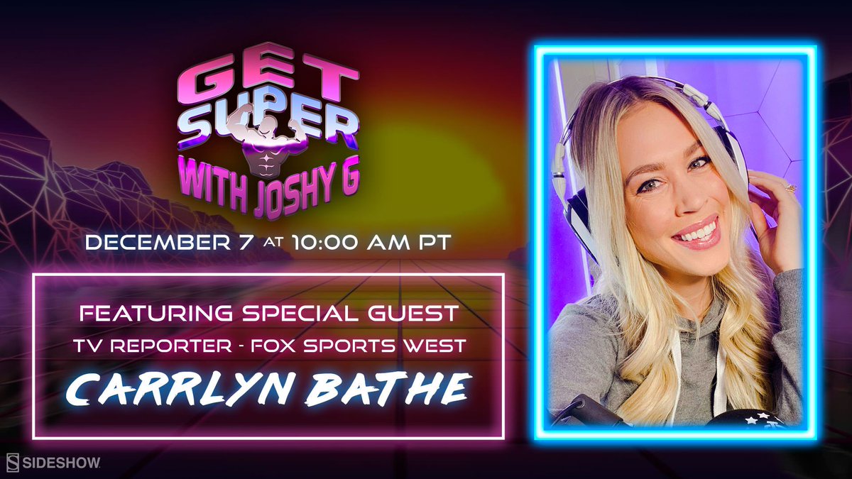 collectsideshow's tweet photo. Get ready to Get Super with Joshy G! Join us LIVE at 10 AM PST for a special episode featuring Carrlyn Bathe! 

https://t.co/pew5vT7eYE

#SideshowCollectibles #GetSuper #Sideshow #JoshyG #CarrlynBathe #GetSuperWithJoshyG https://t.co/vEfluqTanM