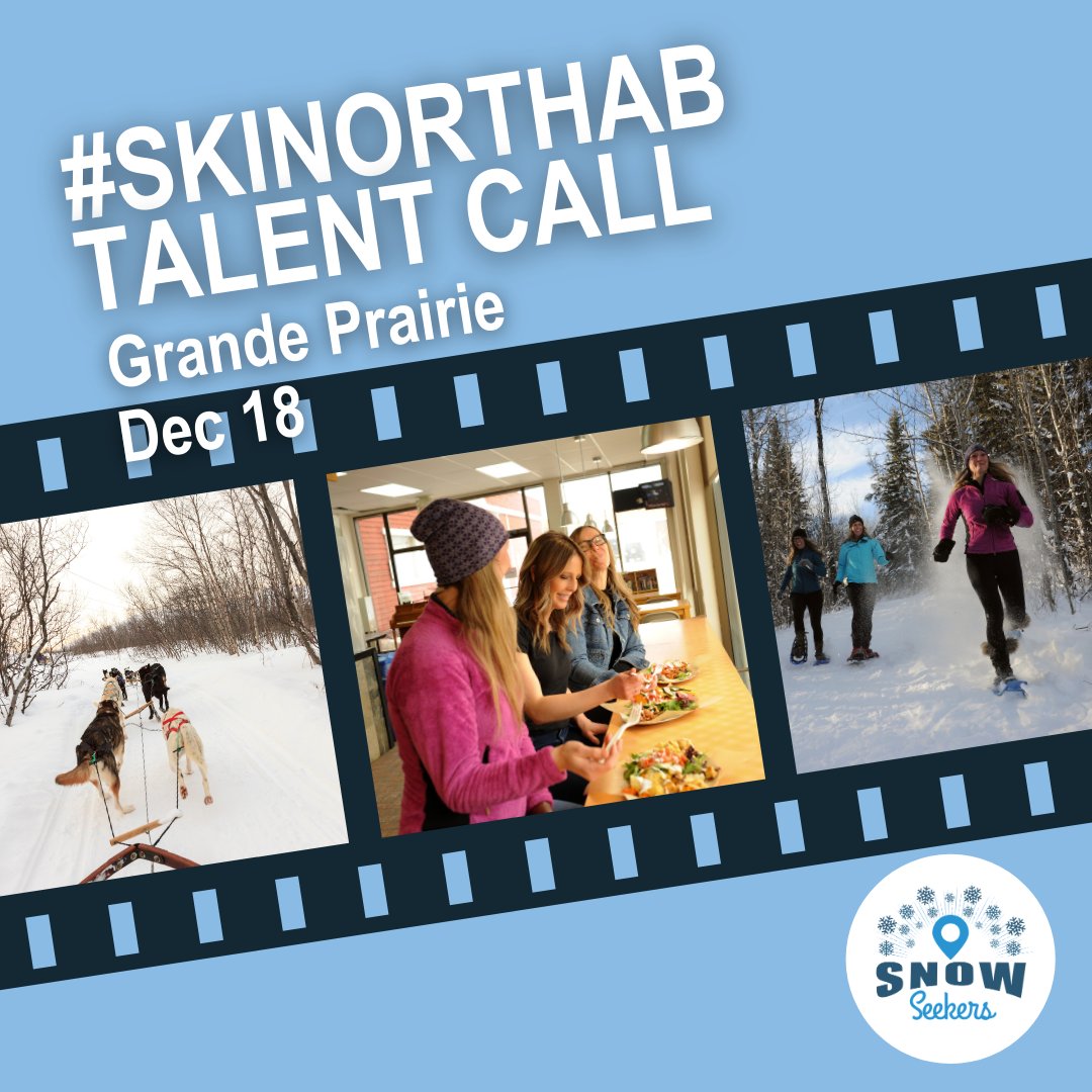 IAmASnowSeeker's tweet photo. Grande Prairie, AB - #TALENTCALL - Dec 18
This is your chance to be part of a fun, safe, rejuvenating winter adventure including dogsledding, exploring the trails of #GrandeCache & enjoying good food.
https://t.co/Bd0GDdpIit
#GPTourism #grandeplan #SnowSeekers @gptourism https://t.co/IIA1w6U5Db