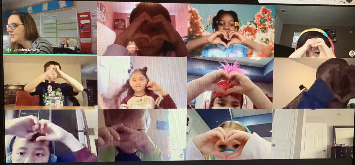 MCE_WayneMusic's tweet photo. When I log off of a meet with all of my kids I always say, “I miss you! Hearts and hugs!” They give me this back and it makes my heart melt. 💜 #wearewayne https://t.co/ocVTiFwgIU