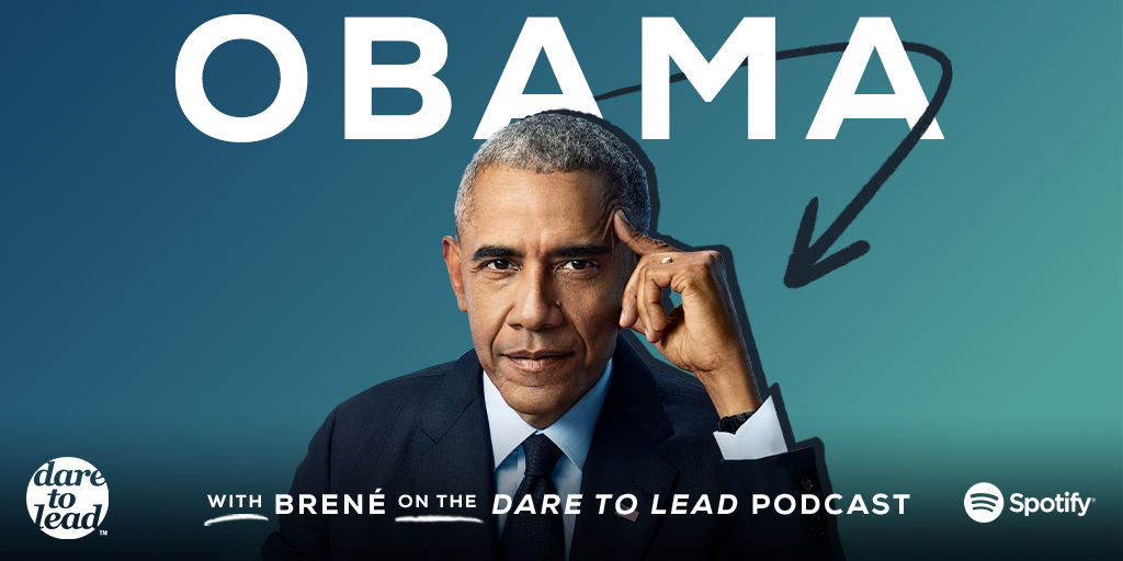 A #DaretoLead Podcast conversation with <a href="/BarackObama/">Barack Obama</a> on vulnerability, the rare skill of holding the tension of opposites, and what it really means when our partners have "veto power." And, of course we talk about the President's fantastic taste in music!
bit.ly/2IobZHT