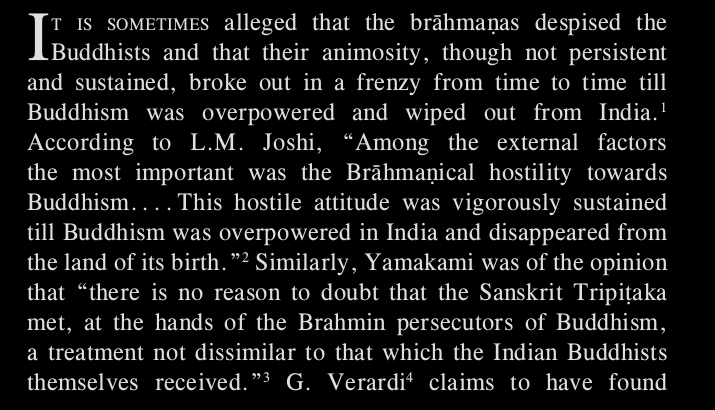 Now, we turn to the ever present myth of Brahmins eradicating the "evil" Buddhists. Here are some of the arguments presented: