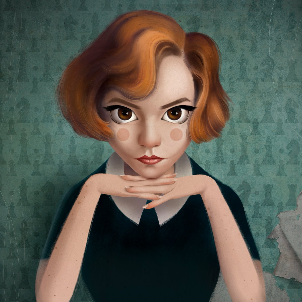 Il mio personale tributo alla serie #Netflix  #Lareginadegliscacchi  e alla sua meravigliosa protagonista #BethHarmon , #AnyaTaylorJoy . #TheQueensGambit