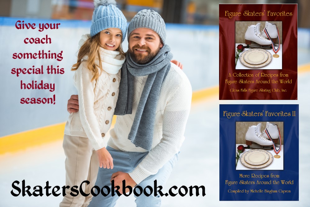 Elegant, gift-quality cookbooks filled with recipes from your favorite skaters past and present! Available for immediate 2-day shipping at SkatersCookbook.com