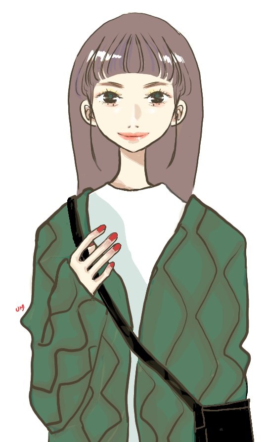 キルティングコート イラスト好きさんと繋がりたい 女の子イラスト Umのイラスト